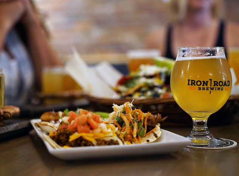 Iron Road Brewing Kamloops – craft beer and taco-style dishes served fresh.