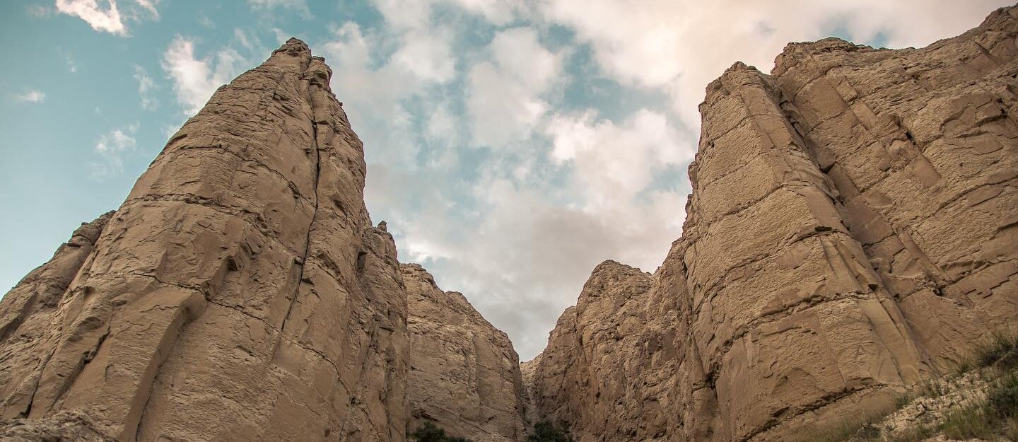 Towering hoodoos loom above the viewer in Kamloops BC